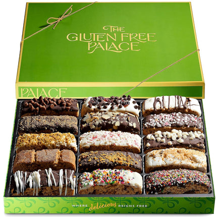 Indulgent Gluten-Free Biscotti Cookies Gift Basket – Perfect Holiday Treats for Thanksgiving, Christmas, and New Year (8 Assorted Pieces)