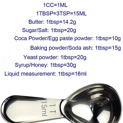 Coffee Scoop 18/8 Stainless Steel Tablespoon 15Ml 1Pc for Coffee or Baking