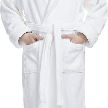 Men'S Deluxe Terry Cloth Turkish Cotton Bathrobe Robe