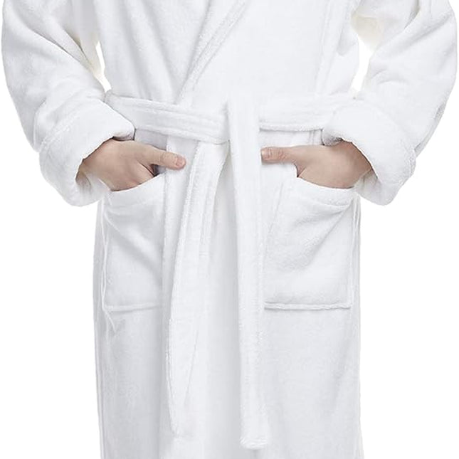 Men'S Deluxe Terry Cloth Turkish Cotton Bathrobe Robe