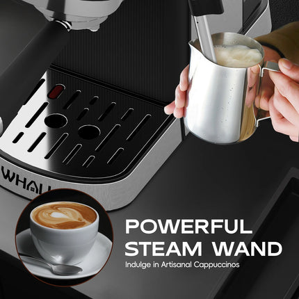 Premium Touchscreen Espresso Machine 20 Bar - Stainless Steel Coffee Maker with Milk Frother & Removable Water Tank