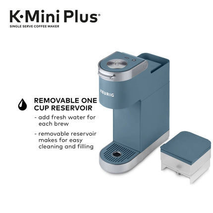 K-Mini plus Single Serve K-Cup Pod Coffee Maker, Evening Teal