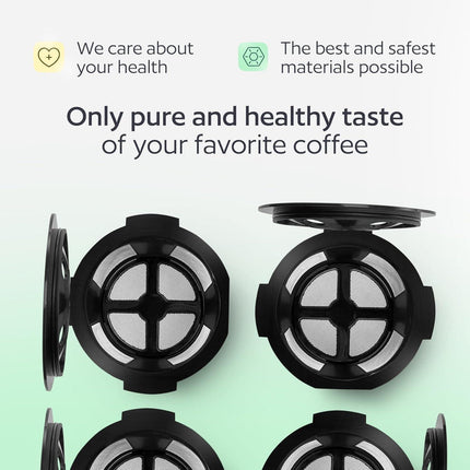 Premium Black Refillable K-Cups for Keurig K Supreme plus and Slim Models