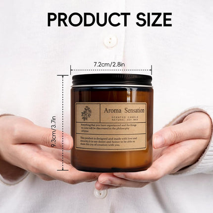 Scented Candles, Lavender Candles for Home, Organic Candles Non Toxic, Soy Candles, Canned Candles for Home Scented, Fall Scented Candles, Stress Relief, Meditation, Yoga (Lavender 7Oz)