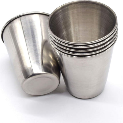 , 6 Pack 2 Oz Stainless Steel Shot Glass Espresso Cups Barware Drinking Vessel for Bar Home Restaurant