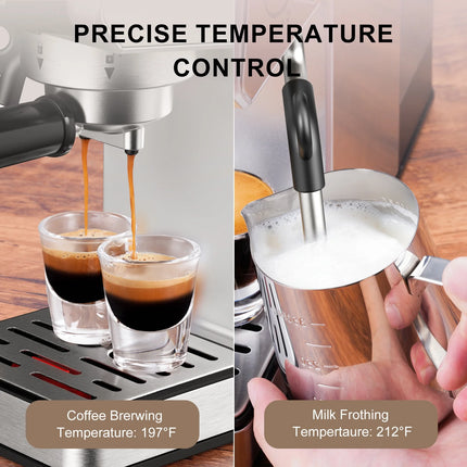 Professional 20 Bar Espresso Machine with Milk Frother - Perfect for Barista-Quality Coffee at Home!