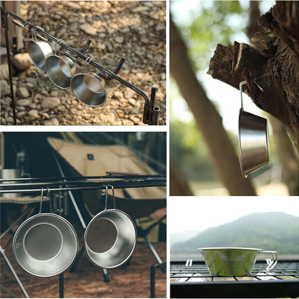 CAMPINGMOON 2Pcs/4Pcs Set Stainless Steel Camping Sierra Cup 310Ml (4Pcs Set)