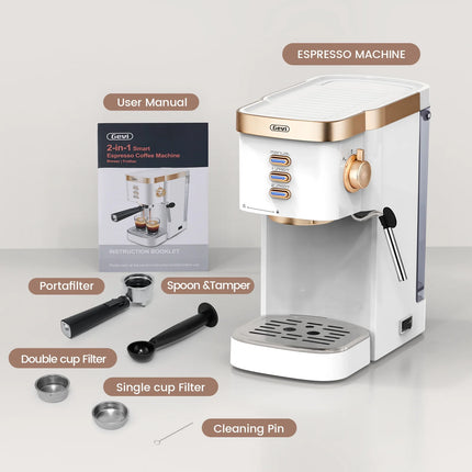 Professional 20 Bar Espresso Machine with Milk Frother - Brew Cafe-Quality Coffee at Home!