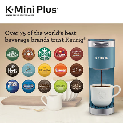 K-Mini plus Single Serve K-Cup Pod Coffee Maker, Evening Teal