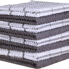 Light Gray Check / Dish Cloths / 12