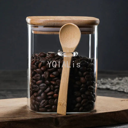 3 Ideas 800-1200Ml with Spoon Sealed Jar Storage Tank Condiment Coffee Beans Tank Kitchen Supplies Sugar Storage Bottle Tea Box
