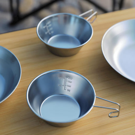 CAMPINGMOON 2Pcs/4Pcs Set Stainless Steel Camping Sierra Cup 310Ml (4Pcs Set)