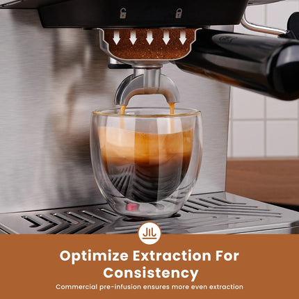 Premium 20 Bar Stainless Steel Espresso Machine for Home Baristas