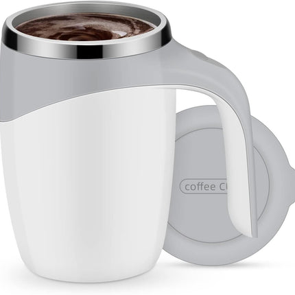 Stainless Steel Self-Stirring Electric Mixing Cup for Coffee and Beverages