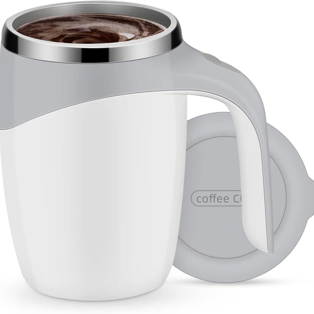 Stainless Steel Self-Stirring Electric Mixing Cup for Coffee and Beverages