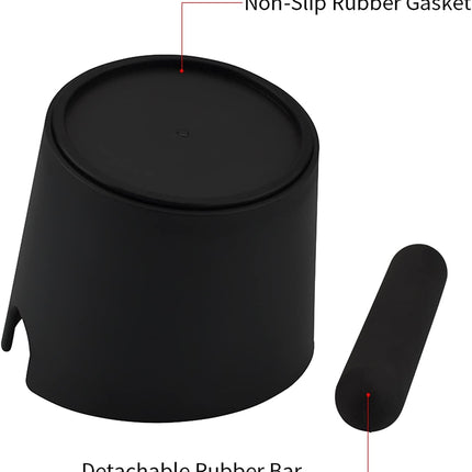 Coffee Knock Box 4.8 Inch Shock-Absorbent Durable Barista Style Knock Box with Removable Knock Bar and Non-Slip Base Gift (Round)