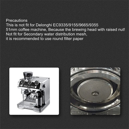 Ultra-Thin 0.2Mm Coffee Filter Mesh 58.5Mm 53.5Mm 51Mm Espresso Puck Screen Reusable Portafilter Filter for Espresso Machine