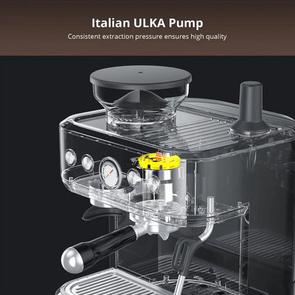 15Bar Espresso Coffee Machine, Cappuccino and Latte, Stainless Steel