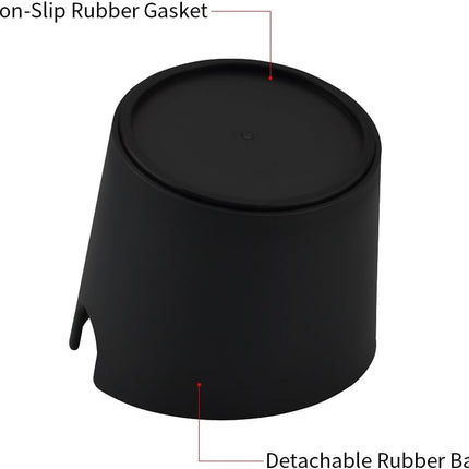 Coffee Knock Box 4.8 Inch Shock-Absorbent Durable Barista Style Knock Box with Removable Knock Bar and Non-Slip Base Gift (Round)