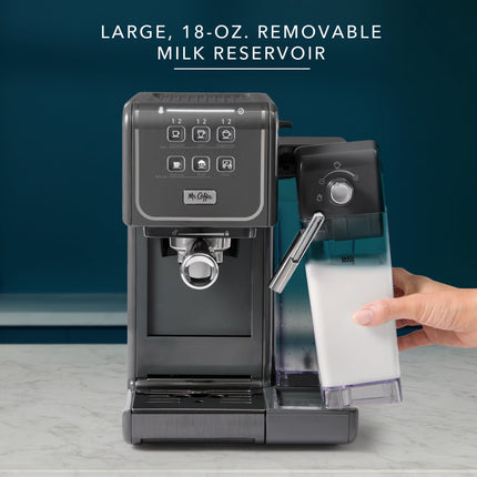 New One-Touch Coffeehouse Espresso, Cappuccino, and Latte Maker, Grey
