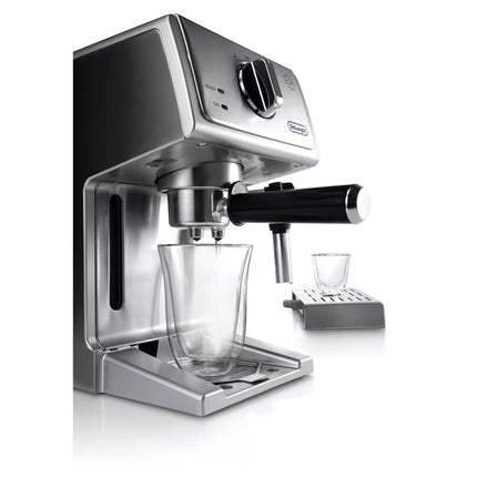 De'Longhi ECP3630 15 Bar Espresso Machine - Sleek Silver Design, Adjustable Cup Shelf, Milk Frother & Removable Water Reservoir