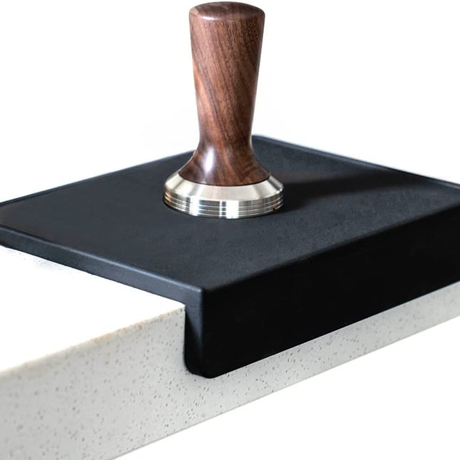 Espresso Tamping Mat, Coffee Tamper Mat, Black Food Grade Silicone Pad, 8Inch X 6Inch Coffee Tamping Mat, Portafilter Mat for Barista Espresso Machine Accessory, Waterproof and Heat Resistant