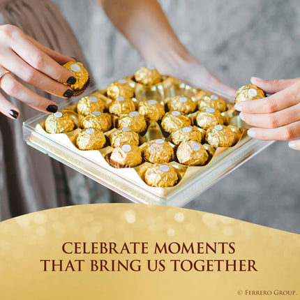 , Premium Milk Chocolate Hazelnut, Individually Wrapped, 24 Count Holiday Chocolate Gift Box, 10.6 Oz