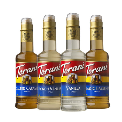 Torani Syrup Variety Pack - Savor 4 Irresistible Flavors: Vanilla, Caramel, Hazelnut & French Vanilla!