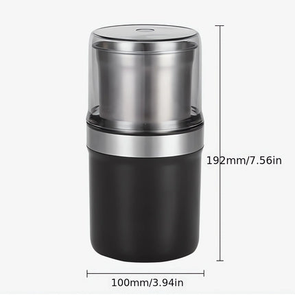 Electric Coffee Bean Grinder with Washable Design for Garlic, Herbs, Grains, and Spices - Automatic Detachable for Effortless Cleaning