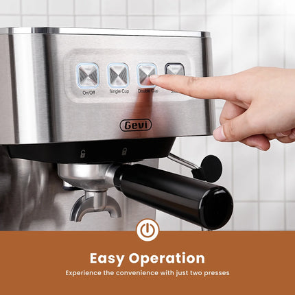 Premium 20 Bar Stainless Steel Espresso Machine for Home Baristas