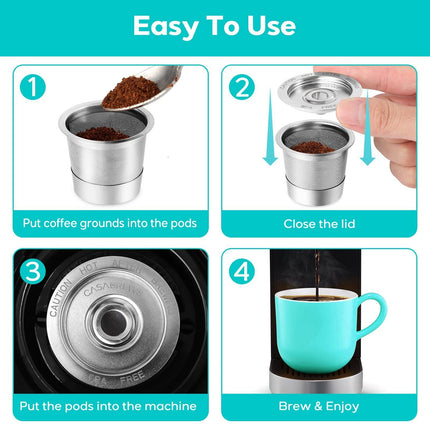 CASABREWS Reusable K Cups Coffee Pods for Keurig Universal Stainless Steel R