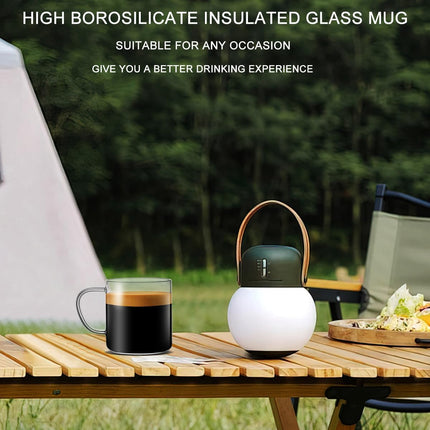 4Pcs Set Simple Glass Coffee Mugs-Hand Blown&Seamless Design,14 Oz Clear Coffee Cups-Heat Resistant and Explosion-Proof,Lightweight Tea Mugs with anti Scald Handle Ideal for Home,Cafe,Coffee Bar