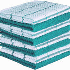 Teal Check / Dish Cloths / 12