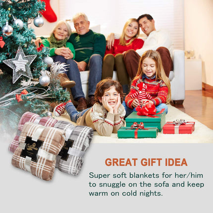 Pink Plaid Blanket, Sherpa Throw Blanket, Buffalo Holiday Throws for Couch Sofa Cabin Decro, Christmas Valentine'S Day Gift