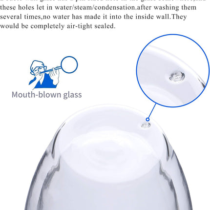 12 Oz Double Walled Glass Coffee Mugs with Handle, Insulated Layer Coffee Cups, Clear Borosilicate Glass Mugs - Gift for Cappuccino,Tea,Latte,Espresso,Hot Beverage,Cold Drinks, Set of 2