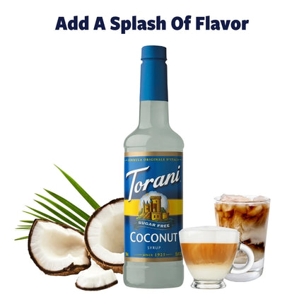 Guilt-Free Indulgence: 4-Pack Sugar-Free Coconut Flavoring Syrup - Handcrafted Soda Mix, 25.4 Oz