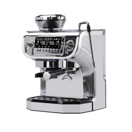 Premium 15 Bar Silver Espresso Machine for Perfect 4-Cup Brews
