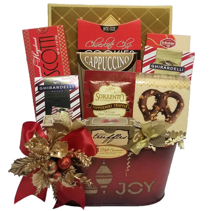 Joy to the World Holiday Christmas Gift Basket - Perfect Seasonal Delight!
