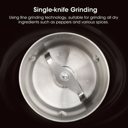 Electric Coffee Bean Grinder with Washable Design for Garlic, Herbs, Grains, and Spices - Automatic Detachable for Effortless Cleaning