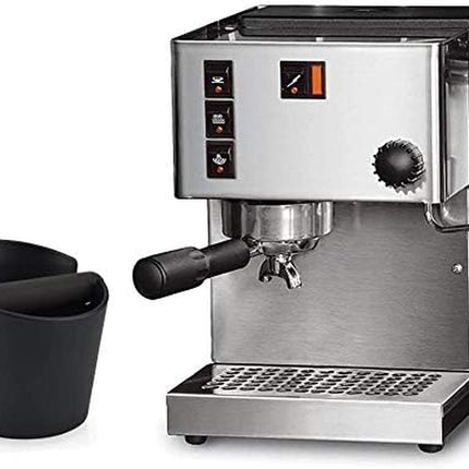 Coffee Knock Box 4.8 Inch Shock-Absorbent Durable Barista Style Knock Box with Removable Knock Bar and Non-Slip Base Gift (Round)