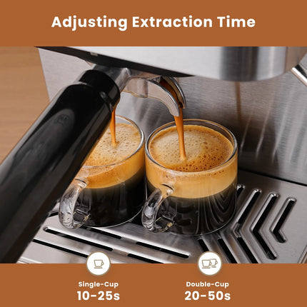 Premium 20 Bar Stainless Steel Espresso Machine for Home Baristas