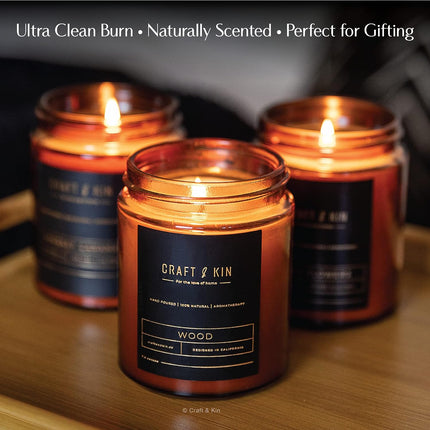 Scented Candles for Home | Premium Wood Candle | All-Natural Scent for Home | Long Lasting with 45 Hour Burn Time, 8Oz