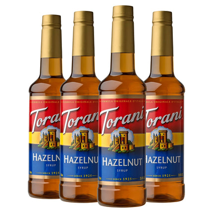 Torani Hazelnut Syrup - 25.4 oz (Pack of 4) - Perfect for Coffee, Desserts, and Cocktails!