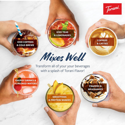 Torani Hazelnut Syrup - 25.4 oz (Pack of 4) - Perfect for Coffee, Desserts, and Cocktails!