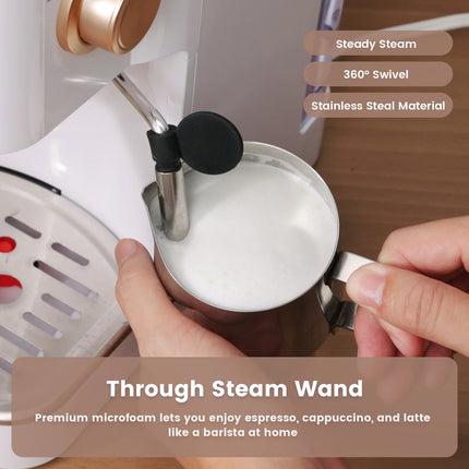 Professional 20 Bar Espresso Machine with Milk Frother - Brew Cafe-Quality Coffee at Home!