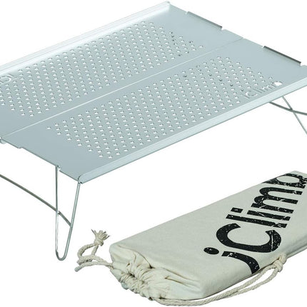 Mini Solo Folding Table Ultralight Compact for Backpacking Camping Hiking Beach Picnic (Silver, Mini)