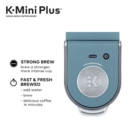 K-Mini plus Single Serve K-Cup Pod Coffee Maker, Evening Teal