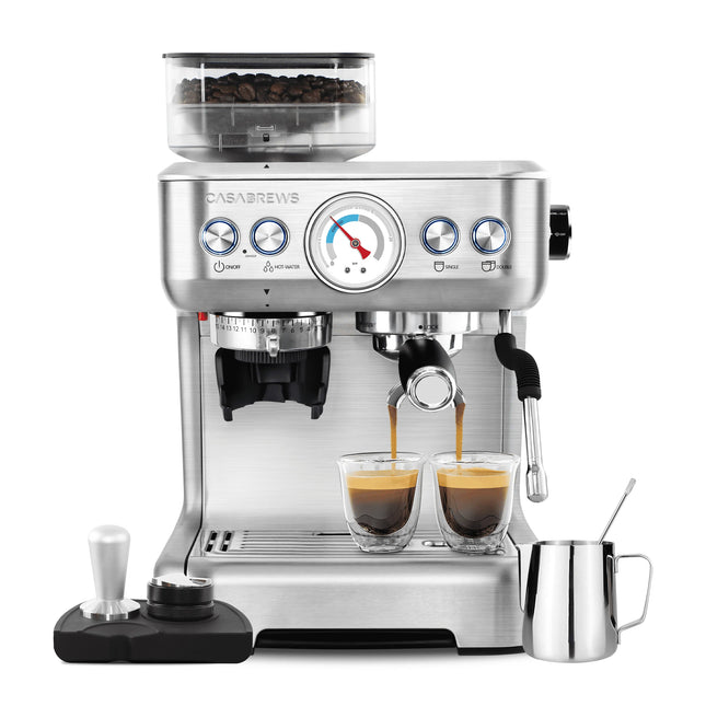 5700GENSE Espresso Machine and Coffee Maker, Integrated Grinder & Milk Frother