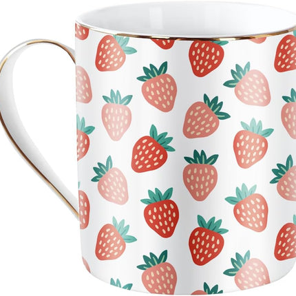 Marble Ceramic Coffee Mug, Tea Cup for Office and Home, 14 OZ, Coffee Tea Cup for Women Men, Black+Gold Marble