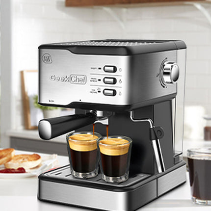 Geek Chef Espresso Machine, Espresso&Cappuccino Latte Maker 20 Bar Coffee Machine Compatible with ESE POD Capsules Filter&Milk Frother Steam Wand, 950W, 1.5L Water Tank,Ban on Amazon